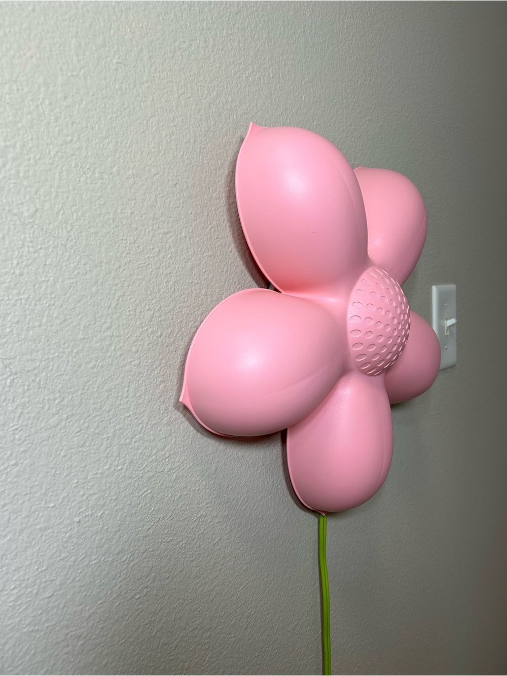 Vintage IKEA Smila Blomma Pink Green Five Petals Wall Lamp Girls Room / Nursery - Picture 5 of 10